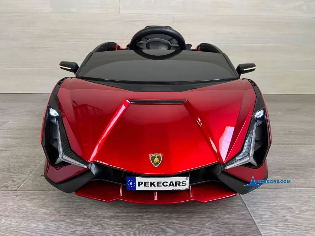 coches teledirigidos lamborghini sian 12v rojo vino