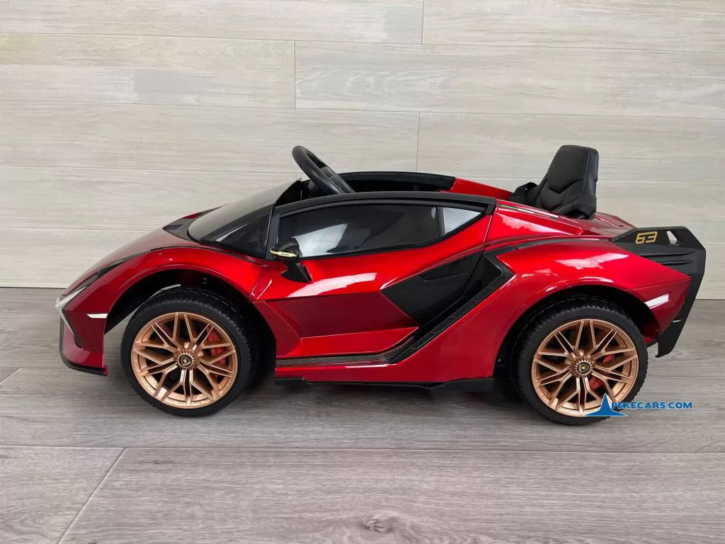 coches teledirigidos lamborghini sian 12v rojo vino