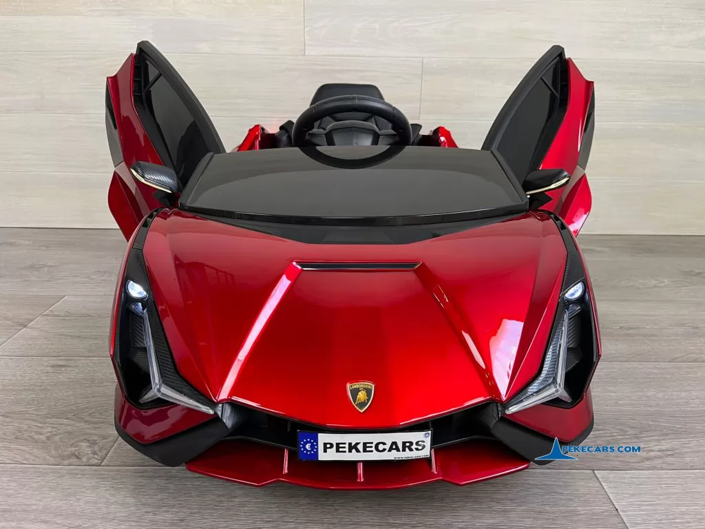 coches teledirigidos lamborghini sian 12v rojo vino