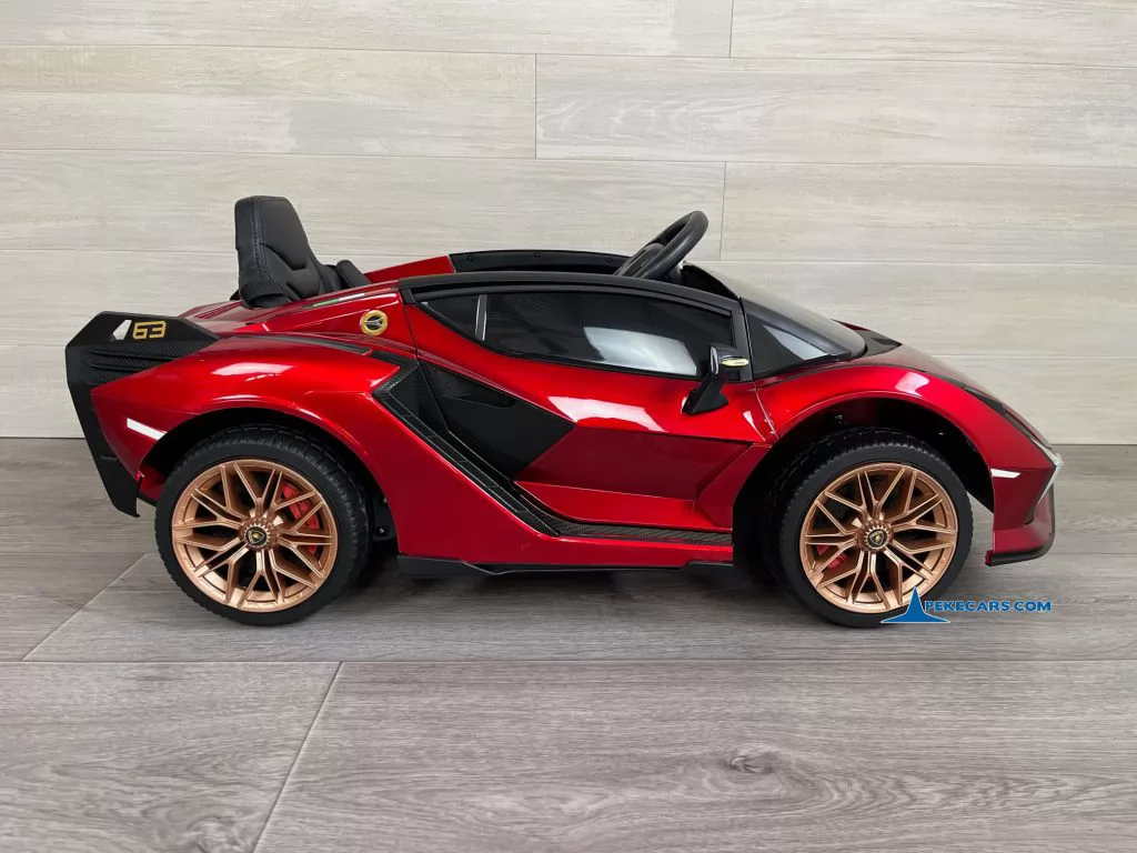 coches teledirigidos lamborghini sian 12v rojo vino