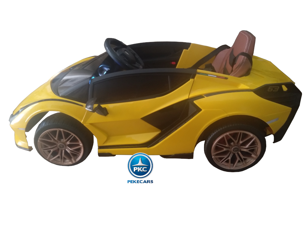 Lamborghini Sian 12V 2.4G Amarillo Lateral