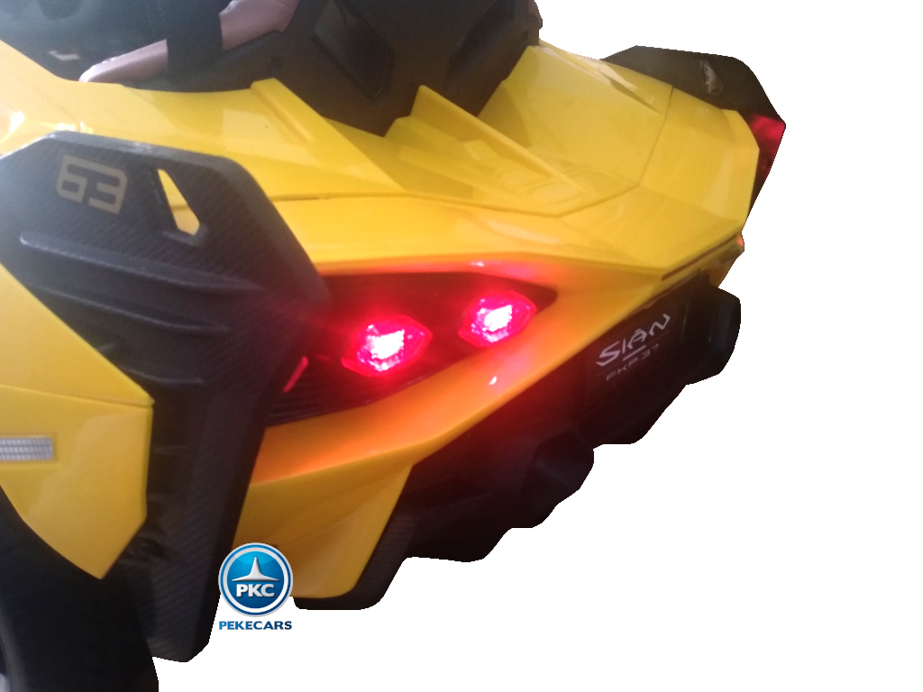 Lamborghini Sian 12V 2.4G Amarillo luces traseras