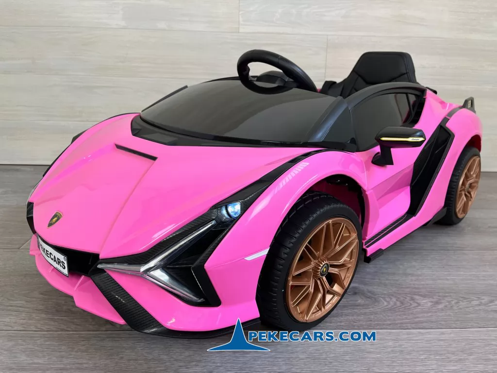 coche electrico niños lamborghini sian 12v rosa
