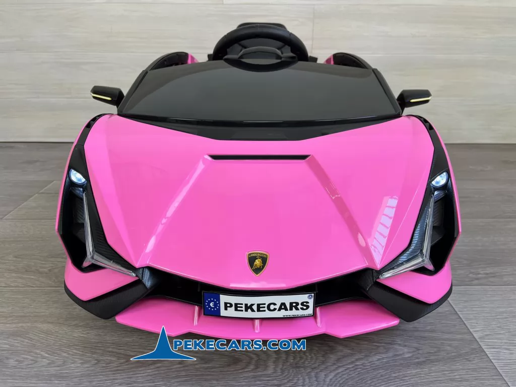coches electricos niños lamborghini sian 12v rosa