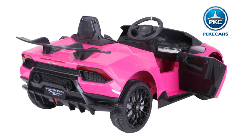 Lamborghini huracan rosa 3/4 trasera derecha