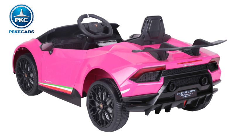 Lamborghini huracan rosa 3/4 trasera izquierda