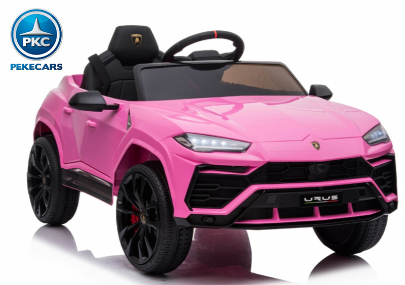 Lamborghini Urus rosa vista 3/4 puertas abiertas