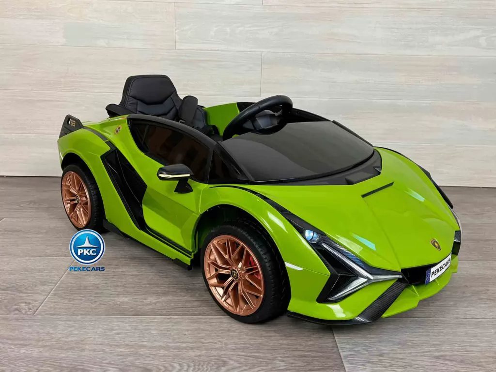Lamborghini Sian 12V 2.4G Verde vista de lado