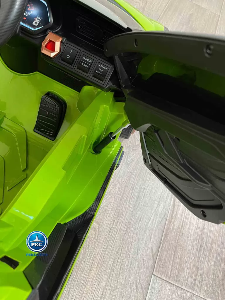 Lamborghini Sian 12V 2.4G Verde vista puertas