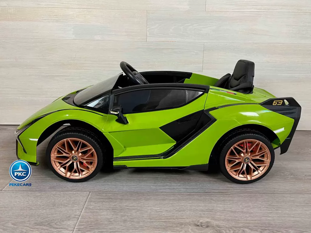 Lamborghini Sian 12V 2.4G Verde vista lateral
