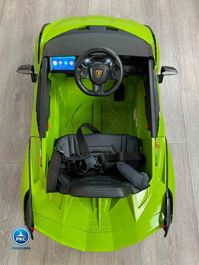 Lamborghini Sian 12V 2.4G Verde vista desde arriba