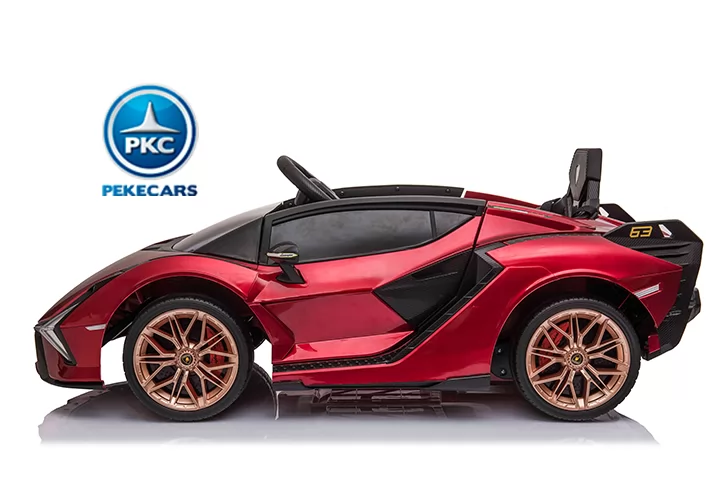 Lamborghini Sian 12V 2.4G Rojo vino lateral