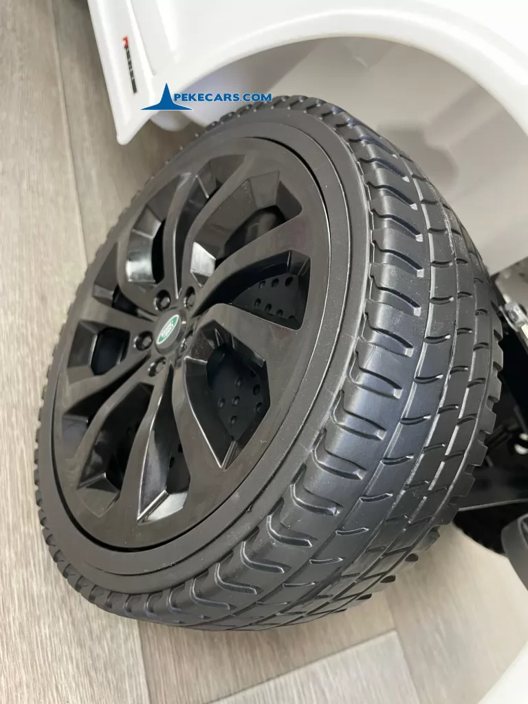 coches teledirigidos land rover discovery 12v blanco ruedas