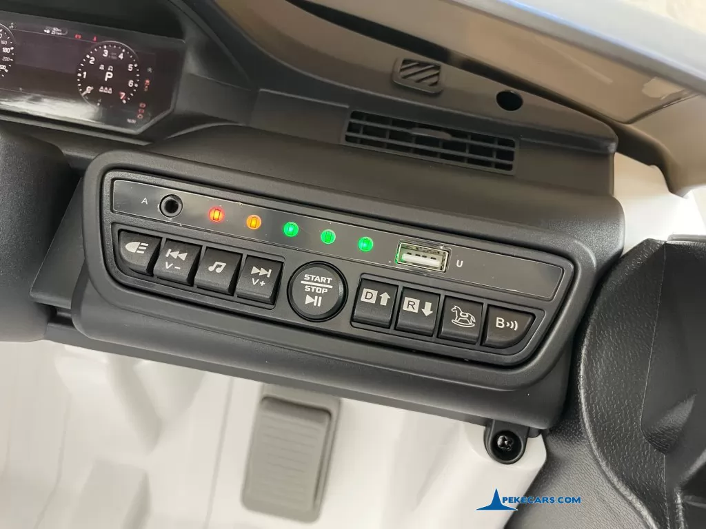 coches teledirigidos land rover discovery 12v blanco panel de instrumentos