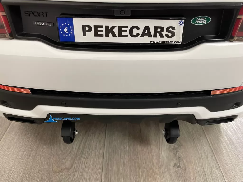 coches teledirigidos land rover discovery 12v blanco matricula trasera