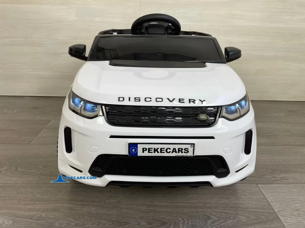 coches teledirigidos land rover discovery 12v blanco frontal