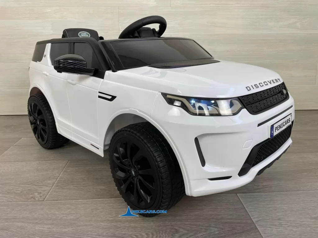 coches teledirigidos land rover discovery 12v blanco para niños lateral