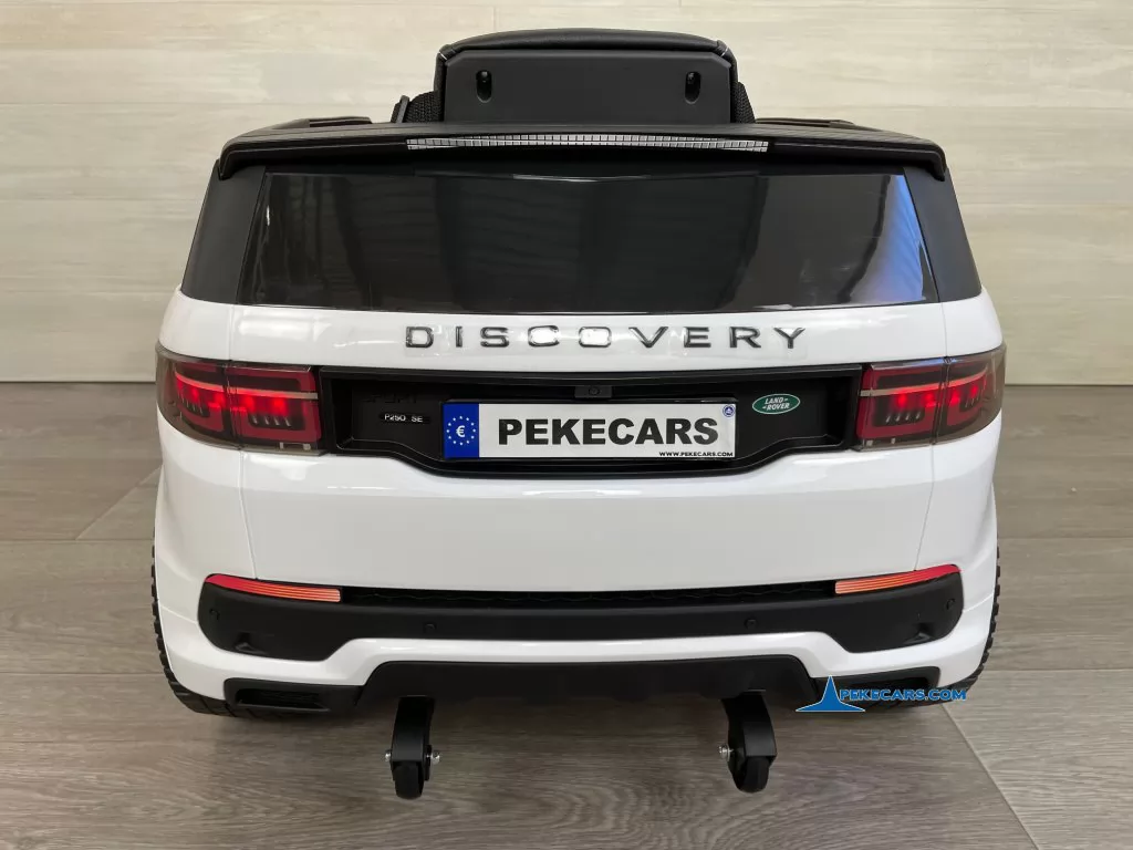 coches teledirigidos land rover discovery 12v blanco vista trasera