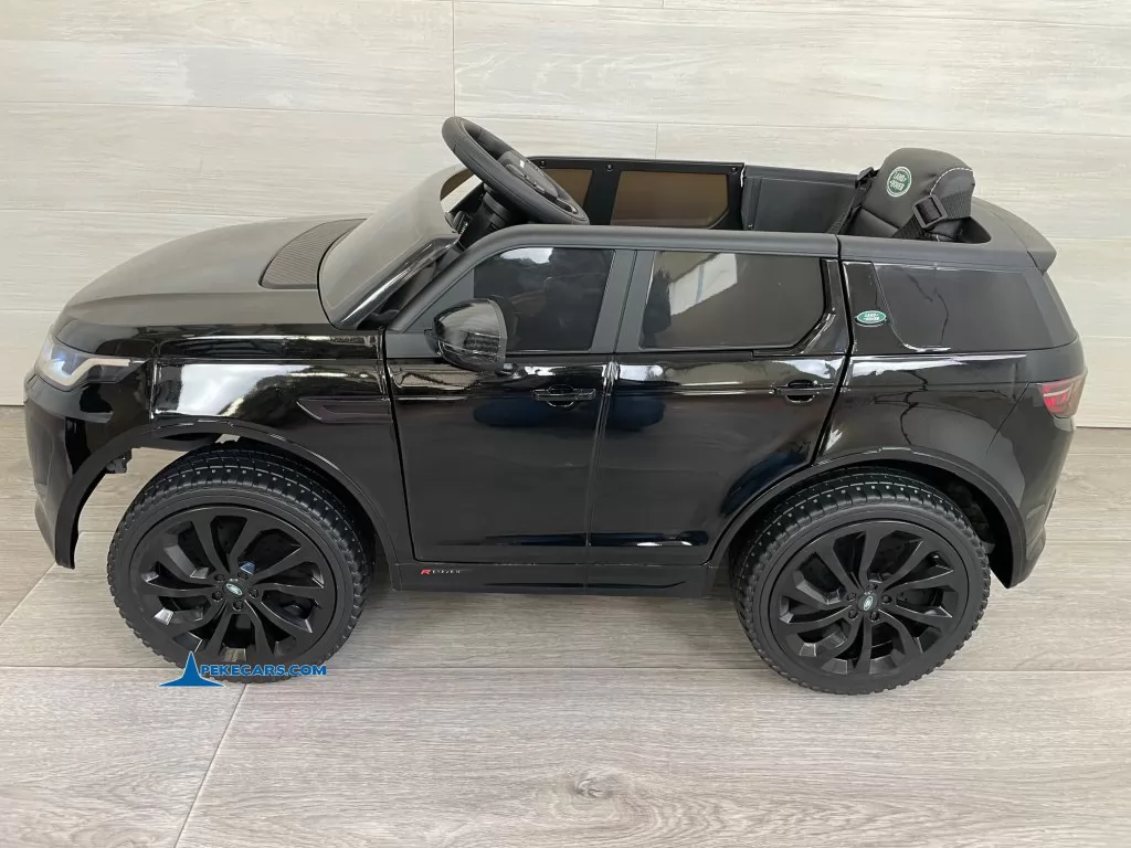 coches teledirigidos land rover discovery 12v negro metalizado vista lateral