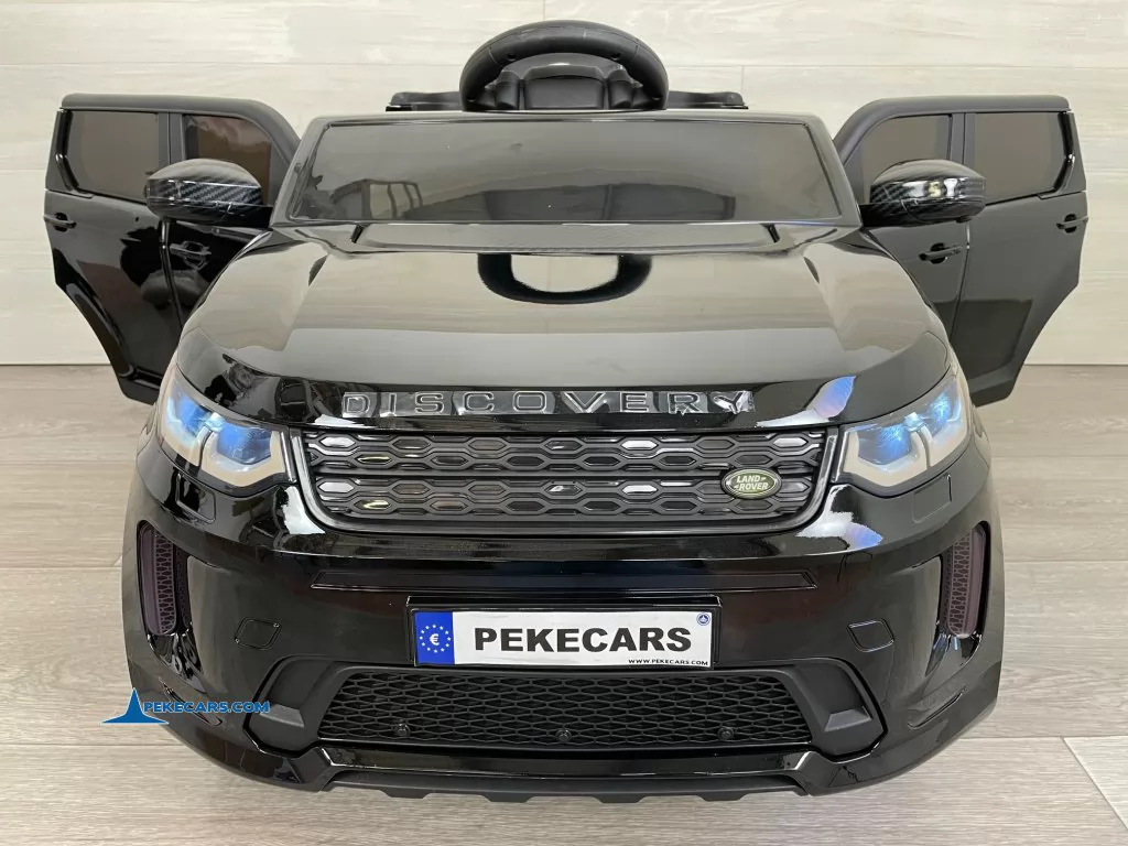 coches teledirigidos land rover discovery 12v negro metalizado puertas abiertas