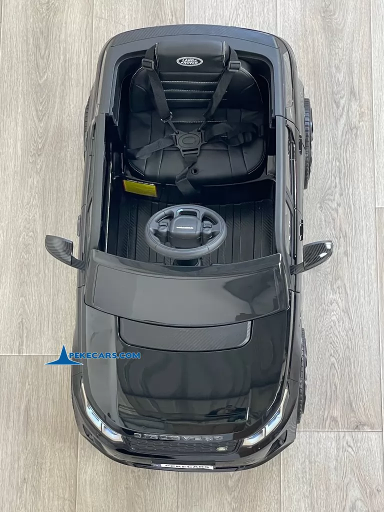 coches teledirigidos land rover discovery 12v negro metalizado vista cenital