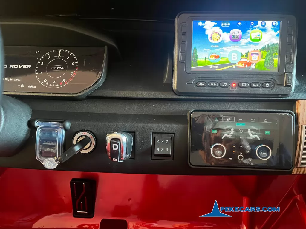 coches teledirigidos land rover vogue 12v mp4 rojo metalizado