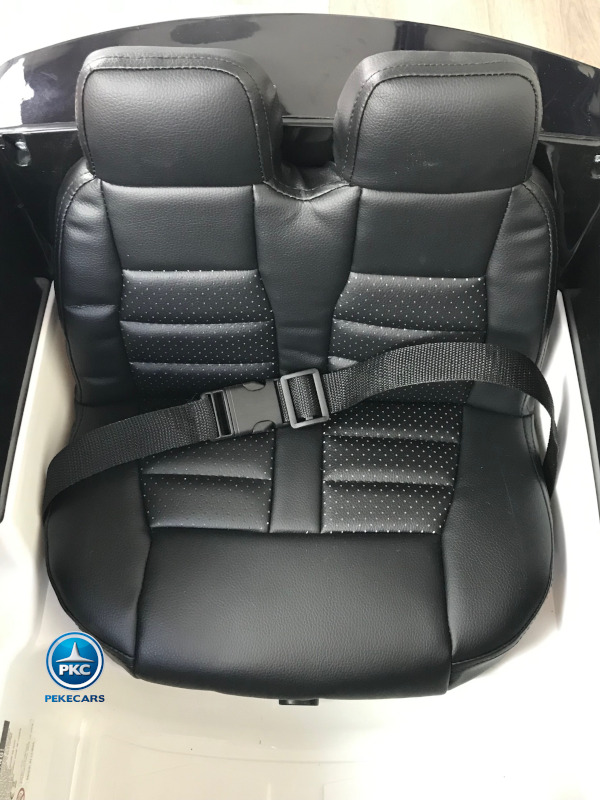 Coche eléctrico para niños Land Rover Discovery 12V MP4 blanco vista asientos de polipiel