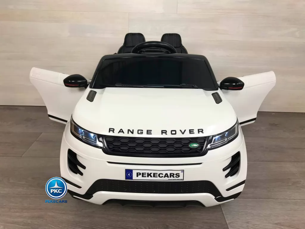 Range Rover Evoque 12V 2.4G Blanco vista de frente puertas abiertas