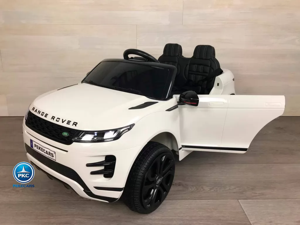 Range Rover Evoque 12V 2.4G Blanco vista de lado izquierdo puerta abierta