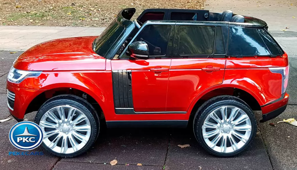 Land Rover Vogue 12V Rojo Metalizado vista lateral izquierdo