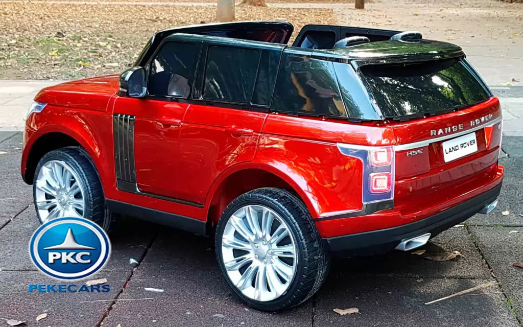 Land Rover Vogue 12V Rojo Metalizado vista de lado