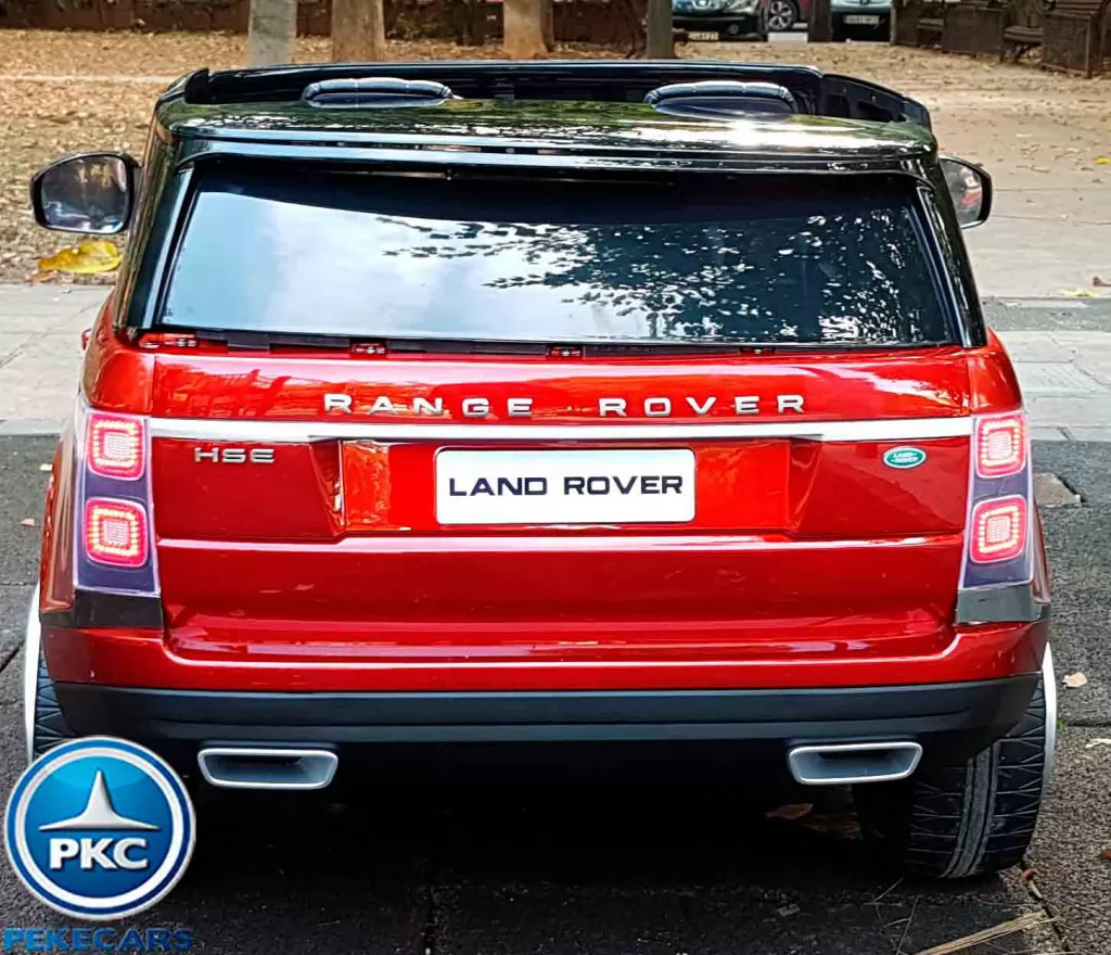 Land Rover Vogue 12V Rojo Metalizado vista trasera