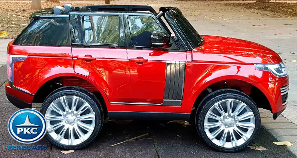 Land Rover Vogue 12V Rojo Metalizado vista lateral derecho