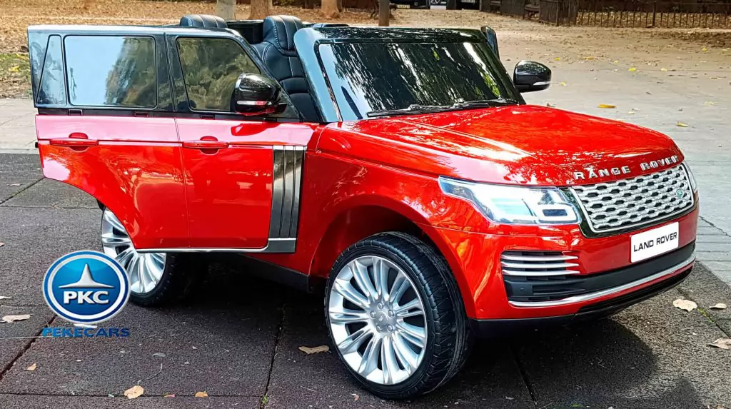 Land Rover Vogue 12V Rojo Metalizado vista de lado puerta abierta