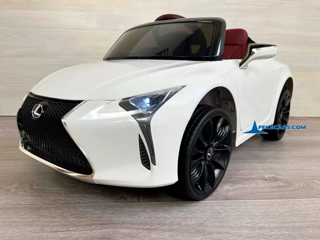 coche electrico niños lexus lc 500 12v blanco vista lado detalle
