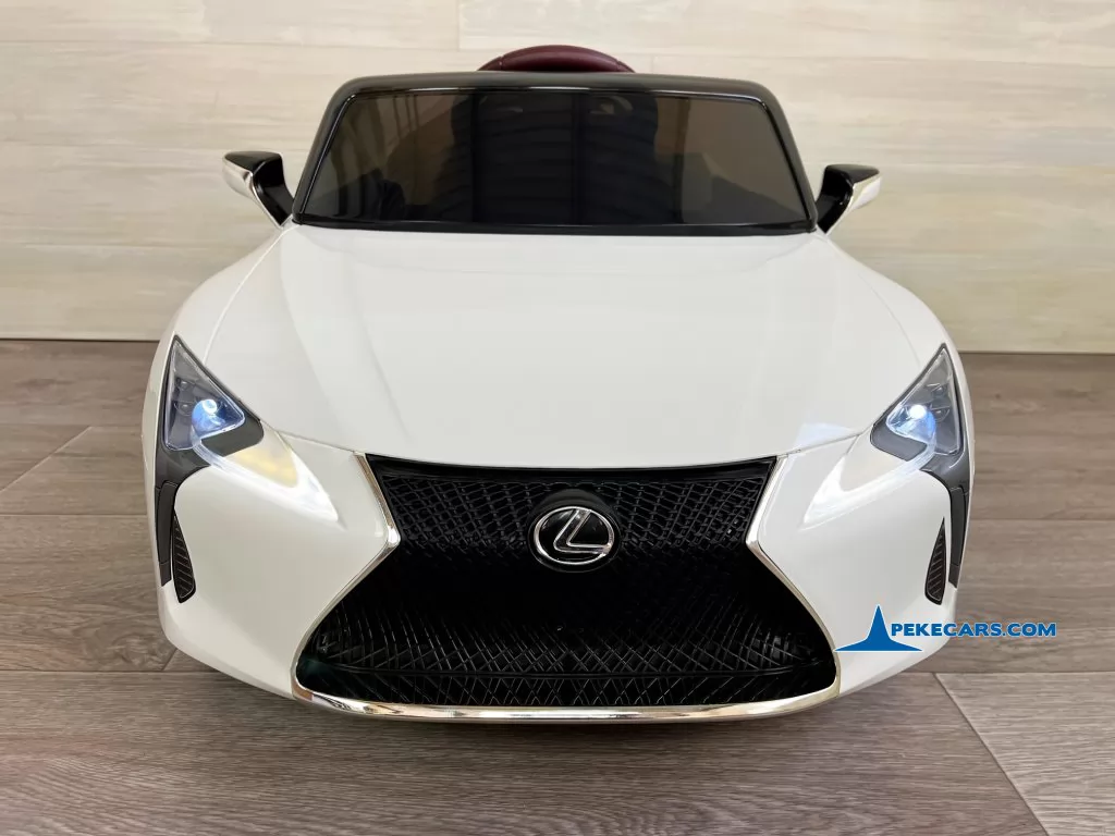 coches electricos niños lexus lc 500 12v blanco vista frontal