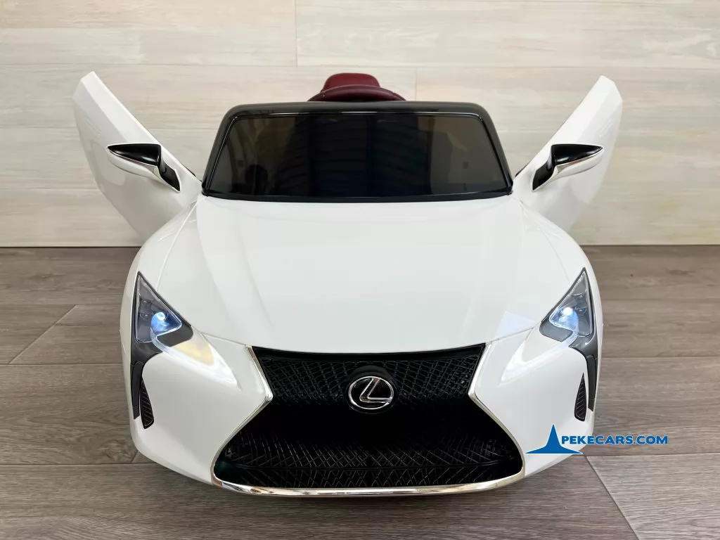 coches electricos para niños lexus lc 500 12v blanco frontal puertas