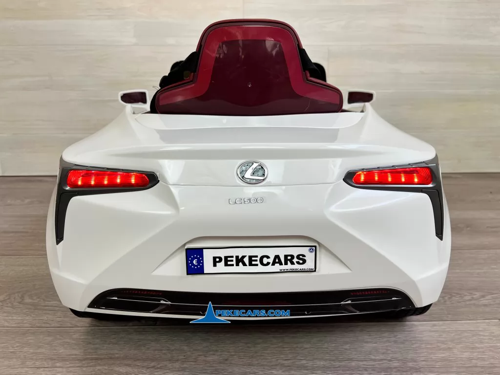 lexus lc 500 12v blanco coche electrico niños detalle atras