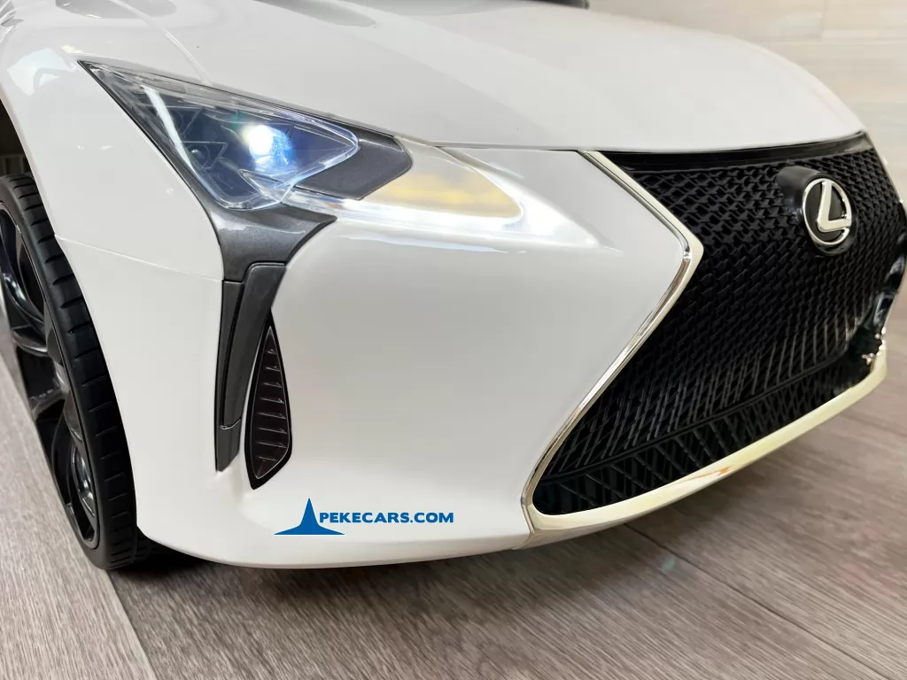 coches teledirigidos lexus lc 500 12v blanco luces frontales