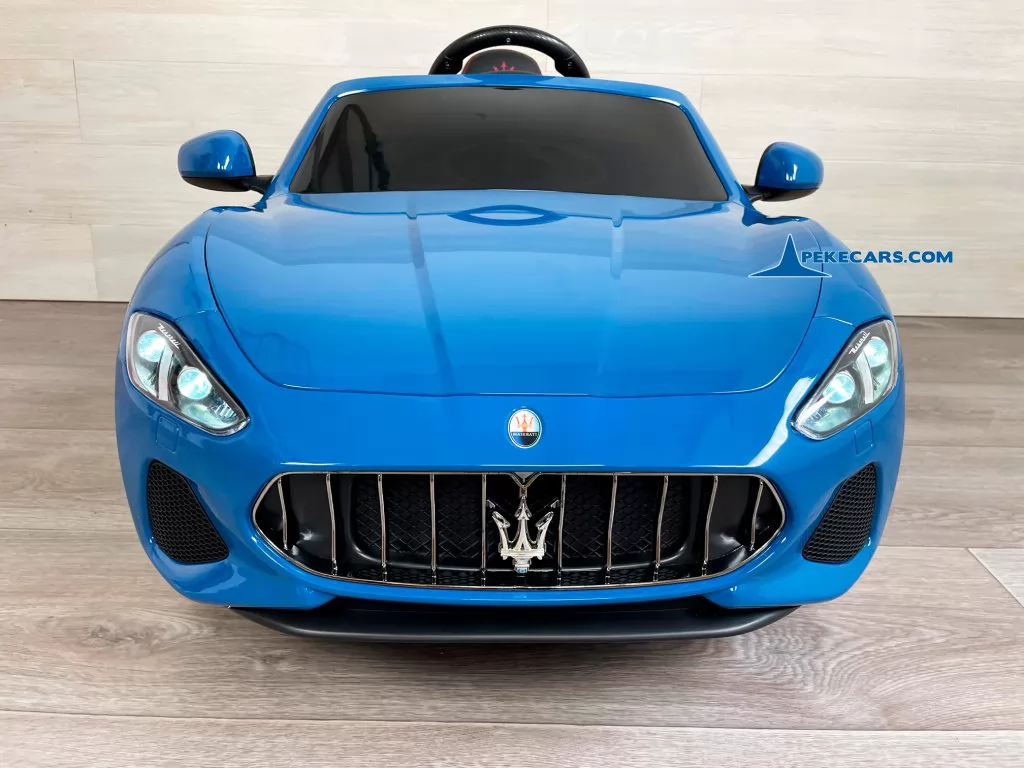 coches electricos niños maserati gc sport azul metalizado vista frontal
