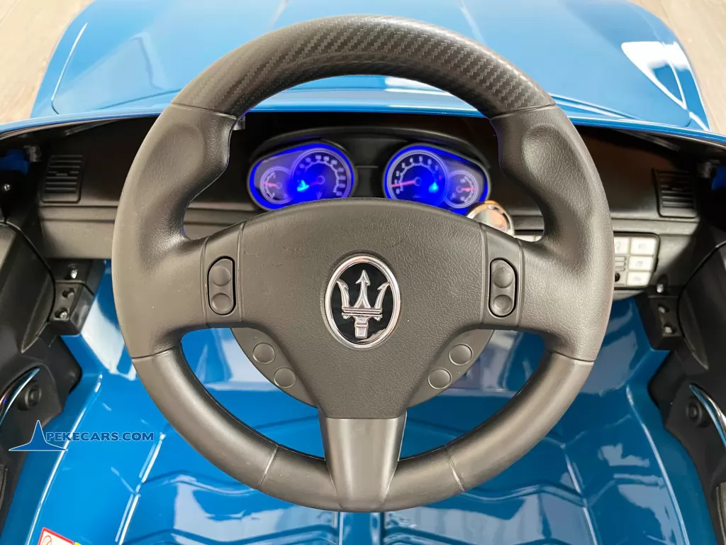 coches para niños maserati gc sport azul metalizado volante