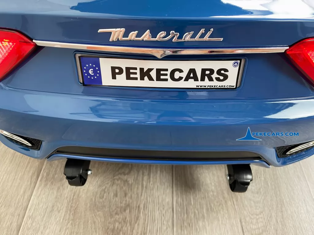 maserati gc sport azul metalizado coches electricos niños detalle detras