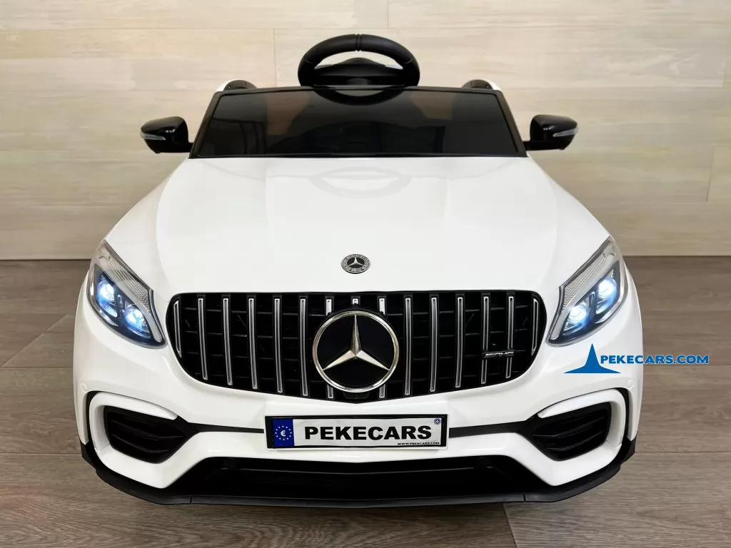 coches electricos niños mercedes glc 63s mp4 blanco vista frontal