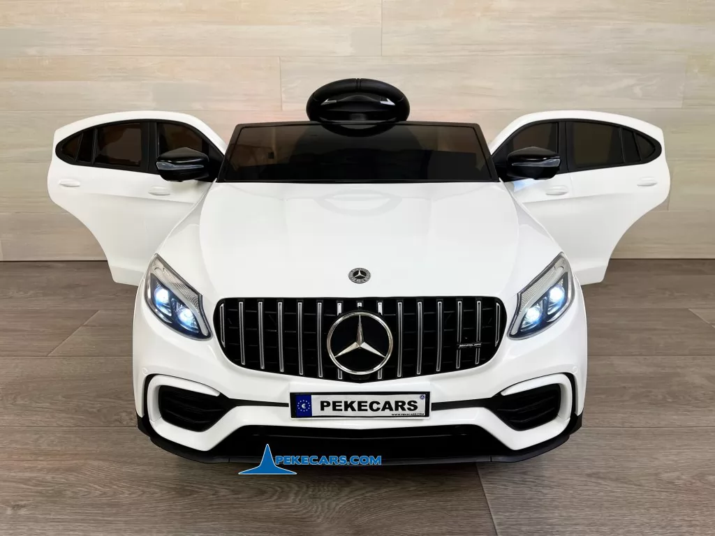 coches electricos para niños mercedes glc 63s mp4 blanco frontal puertas