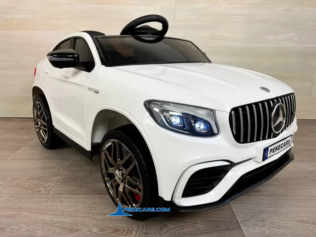 coches para niños mercedes glc 63s mp4 blanco lateral izquierdo