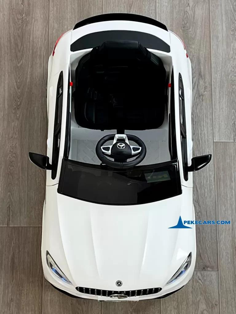 mercedes glc 63s mp4 blanco coches electricos niños vista arriba