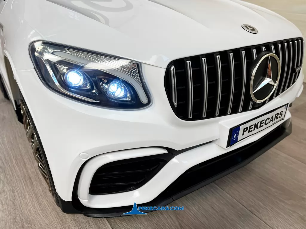coches teledirigidos mercedes glc 63s mp4 blanco luces frontales