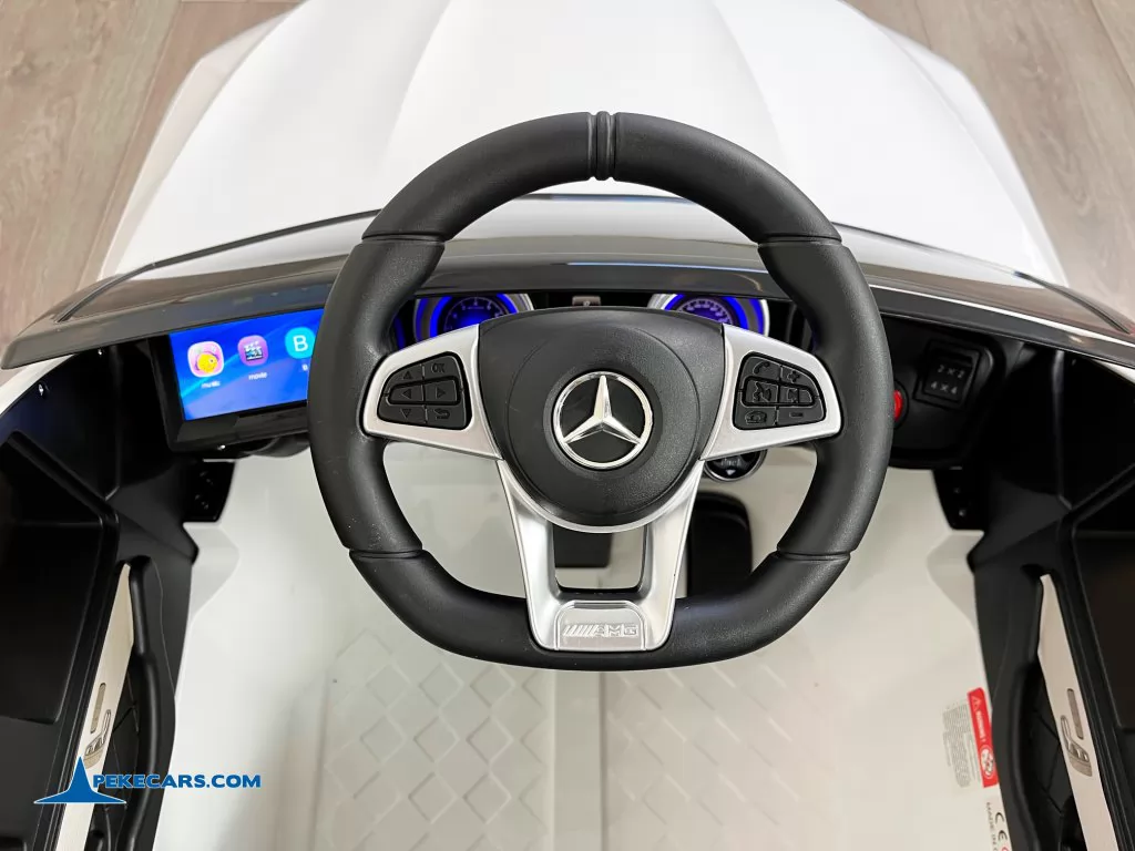 coches para niños mercedes glc 63s mp4 blanco volante