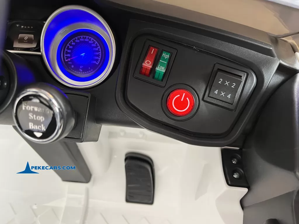 mercedes glc 63s mp4 blanco coche electrico niños velocimetro