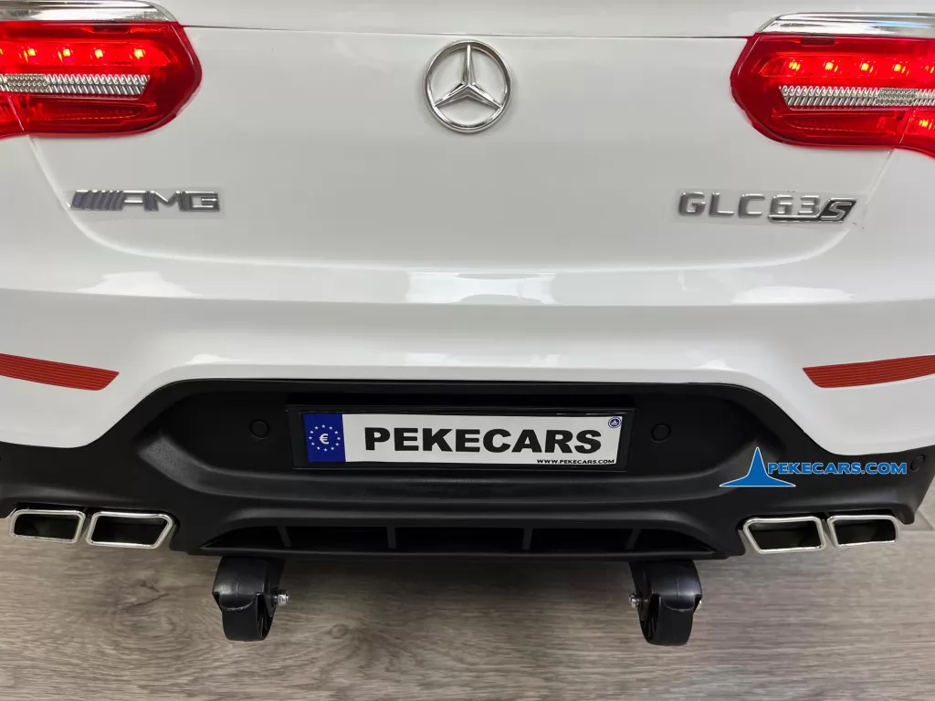 mercedes glc 63s mp4 blanco coches electricos niños detalle detras